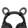 BeamTeam3D Bear Ears for Headphones - Adorable Brown and Panda Bear Headphones Attachment in Various Colors with Self Fastener - Bear Ears for Gamers and Streamers (Sparkle Black/White) view 1