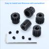 32P Metal Steel Gear Set 5mm Hole 13T 14T 15T 16T 17T Gear with Hex Key Screwdriver Hardened Motor Pinion Gear for Traxxas Arrma HSP HPI AXIAL Tamiya Losi 1/8 RC Car(5Pack) view 3