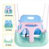 3-in-1 Swing Anti-flip Snug & Detachable for Toddler to Teenager Macarons Color Outdoor Patio Play(Light Green Chair+Pink Handrail) view 2