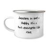 Perfect Juggling, Juggling is not a Hobby. It's a Post-apocalyptic Life Skill, Reusable 12oz Camper Mug For Friends From view 1