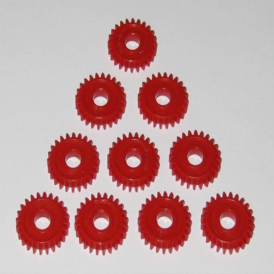 Replacement for 10 X Plastic 24 Tooth Gear for 3 mm Shafts - 24T - 3mm - 10.3 mm OD Pinion Gears
