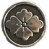 Takemura 5400004 Family Crest Badge No. 27 Maru-ni Hanabishi view 1