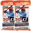 (2 Packs) 2022 Panini Donruss MLB Baseball Cello/Fat Packs - 1 Vector Parallel and 3 Holo Red Parallels Each Pack view 1