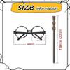 Party Supplies -24pcs Wand Pencil, 24pcs Black Glasses with Round Frame No Lenses for School , Birthday , Cosplay Decor, Halloween (48pcs all) view 4