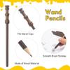 Wizard Theme Party Favors - Wand Pencils, Wizard Glasses with Round Frame No Lenses for Kid Student Magic Birthday Gift, School Party Supplies ,Halloween Decor,12pcs each view 2
