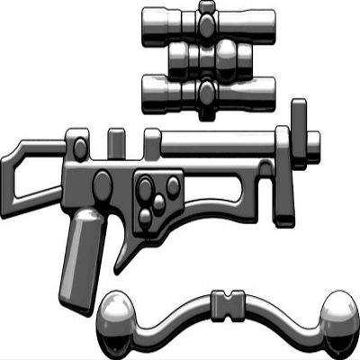 BrickArms Black Galactic Bolt Caster Bow Weapon Gun Blaster for Minifigures