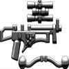 BrickArms Black Galactic Bolt Caster Bow Weapon Gun Blaster for Minifigures view 1