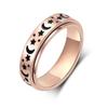 LuckyAmor Anxiety Ring for Women Spinner Rings:Rotating Rings Stainless Steel 6mm Moon Star Anxiety for Men Band Jewelry Gift for Women Size 6 7 8 9 10 view 1
