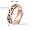LuckyAmor Anxiety Ring for Women Spinner Rings:Rotating Rings Stainless Steel 6mm Moon Star Anxiety for Men Band Jewelry Gift for Women Size 6 7 8 9 10 view 3