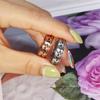 LuckyAmor Anxiety Ring for Women Spinner Rings:Rotating Rings Stainless Steel 6mm Moon Star Anxiety for Men Band Jewelry Gift for Women Size 6 7 8 9 10 view 4