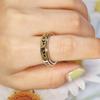LuckyAmor Anxiety Ring for Women Spinner Rings:Rotating Rings Stainless Steel 6mm Moon Star Anxiety for Men Band Jewelry Gift for Women Size 6 7 8 9 10 view 4