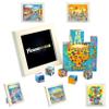 PicassoTiles 6-in-1 World Famous Painting Puzzles Magnetic Cubes Toy_Building_Block, Spain Park Guell, Paris Eiffel Tower, Greece Santorini & More for Kid, Educational Art for Boys and Girls view 1