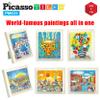 PicassoTiles 6-in-1 World Famous Painting Puzzles Magnetic Cubes Toy_Building_Block, Spain Park Guell, Paris Eiffel Tower, Greece Santorini & More for Kid, Educational Art for Boys and Girls view 3