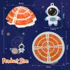 Jerify 48 Sets Mini Astronaut Paratroopers with Parachutes Flying Toy Space Party Favors Astronaut Goodie Bag Stuffers Need Assembly Required Flying Gifts for Boys Outdoor view 3