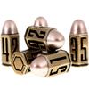 Bullet Metal Dice Set - Six Brass D6 Dices - Great for DND, Warhammer 40k, Role Playing Homebrews, D&D, ... Great RPG/Dungeons and Dragons/D and D Accessories Gifts. Can Use with Dice Tray/Tower view 1
