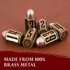 Bullet Metal Dice Set - Six Brass D6 Dices - Great for DND, Warhammer 40k, Role Playing Homebrews, D&D, ... Great RPG/Dungeons and Dragons/D and D Accessories Gifts. Can Use with Dice Tray/Tower view 2