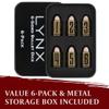 Bullet Metal Dice Set - Six Brass D6 Dices - Great for DND, Warhammer 40k, Role Playing Homebrews, D&D, ... Great RPG/Dungeons and Dragons/D and D Accessories Gifts. Can Use with Dice Tray/Tower view 3