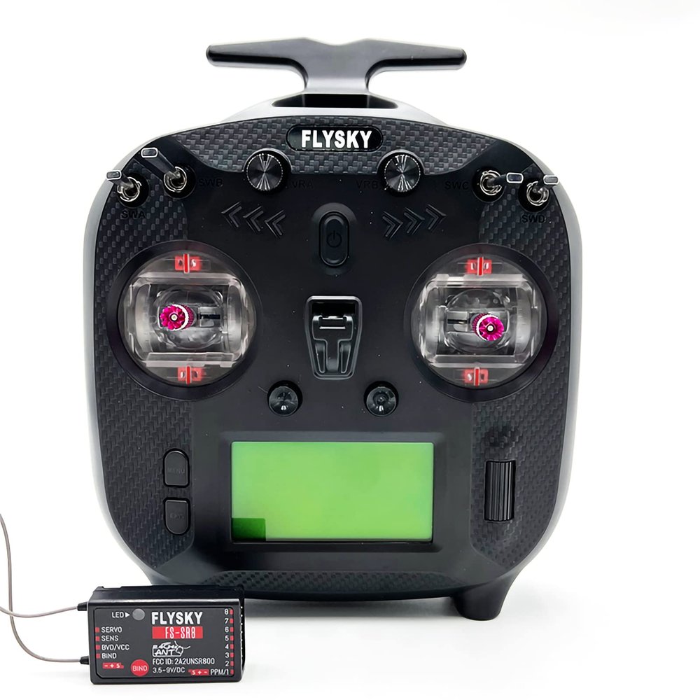 Xiangtat Flysky FS-ST8 2.4GHz 8-10CH 3.0 Radio RC Transmitter Controller FS-SR8 Receiver for RC Drone Quadcopter Car Boat Robot (FS-ST8 Standard Version)