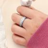 LuckyAmor Anxiety Ring for Women Spinner Rings:Rotating Rings Stainless Steel 6mm Moon Star Anxiety for Men Band Jewelry Gift for Women Size 6 7 8 9 10 view 3