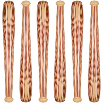 Sotiff 6 Pcs Inflatable Baseball Bat Blow up Baseball Ball Sports Themed Inflatable Bat Blow up Party Favors Summer Beach for Birthday Carnival (29.53 Inches,Wood)