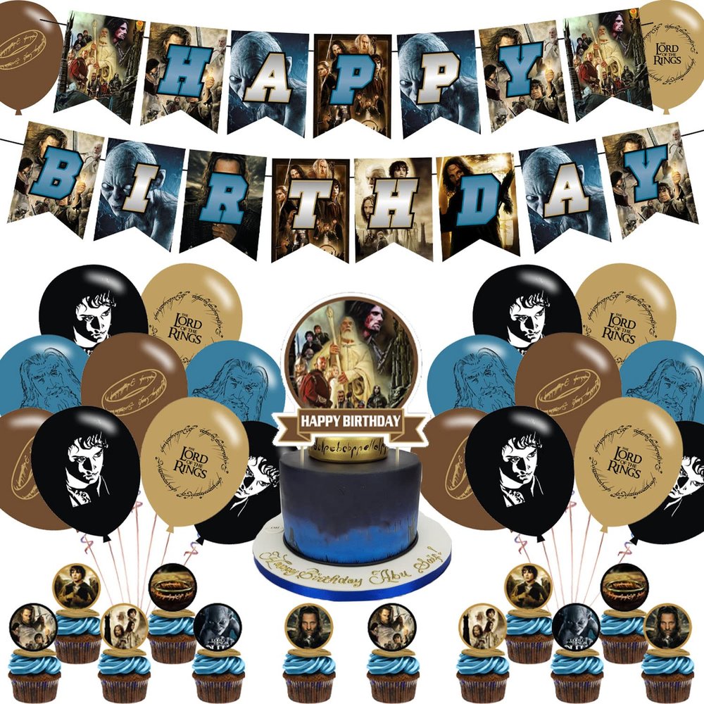 The Rings Party Supplies, Party Decorations Includes Banner, Cake Toppers, Balloon for Party Decorations