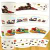 BAMBOO KING Set of 4 Train and Train Tracks Theme Party Bamboo Cups for Kids | Shatter Resistant | BPA Free | Open Cups | 8 Oz view 2
