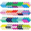 60 Pcs Mini Pop Bubble Fidget Toys, Silicone Keychain Small Pop Bulk for Party Favors, Classroom Prizes, Easter Basket Goodie Bag Stuffer Christmas Birthday Valentine for Kids Student view 1