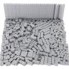 Feleph 260 Pieces Masonry Profile Bricks Set Building Blocks for Wall Parts and Pieces Diverse Bulk Toy Kit Compatible with Major Brands (Gray) view 1