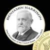 23rd President of The U.S. United States 1889-1893 | Benjamin Harrison | Gold Plated Printed Challenge Coin view 1