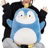 COSGOO 17.7 Inch Soft Blue Penguin Plush Hugging Pillow Cute Penguin Stuffed Animal Plushies Penguin Doll Toy Kids Stuffed Animals Penguin Plush Toys for Birthday, Valentine, Christmas or Daily view 1