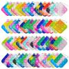 60 Pcs Mini Pop Bubble Fidget Toys for Party Favors, Small Silicone Pop Keychain Bulk for Classroom Prizes,Goodie Bag Stuffers Christmas Valentine Gifts for Kid Student view 1