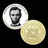 16th President of The U.S. United States 1861-1865 | Abraham Lincoln | Gold Plated Printed Challenge Coin view 1