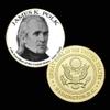 11th President of The U.S. United States 1845-1849 | James K. Polk | Gold Plated Printed Challenge Coin view 1