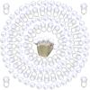 Sosation 100 Pcs Mardi Gras Light up Ring LED Flashing Ring Carnival Throws Party Favors Glow in the Dark Bumpy Jelly Finger Blinking for Kids Carnival Party Supplies(Clear) view 1