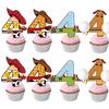 40pcs Cartoon Story Cupcake Toppers 4th Birthday for Boys Girls 4th Birthday Party Supplies Decorations view 1