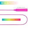 Aneco 48 Pack Kids Jump Rope Set 7.3 Feet Outdoor Jump Ropes Colorful Kids Jumping Ropes Great Sports Activities Birthday Party Favors Gifts view 2