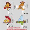 Cartoon Story Party Supplies 4th Birthday include Reach Four The Sky Cake Topper Backdrop Cupcake Toppers Balloons Banner for 4th Boys Girls Birthday Decorations view 4
