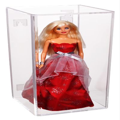 Better Display Cases Clear Acrylic Figure Display Case for Figurine Miniature Doll Bobblehead , Doll Stands (Vertical or Horizontal) Display Box ,DIM: 5.5" L x 5.5" W x 13.25" H (D02/A017-CBWM)