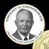 34th President of The U.S. United States 1953-1961 | Dwight D. Eisenhower | Gold Plated Printed Challenge Coin view 1