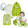 6Pcs Babyfere Reborn Baby Doll Clothes 22 inch Green Dinosaur Clothes for 17-22 inch Reborn Newborn Doll Clothing view 1