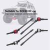4 Pcs RC Car Drive Shaft,plplaaoo Remote Control Model Accessory Parts Hard Steel Front Axle Drive Shaft for SCX10 RC Car,, RC Car Drive Shaft Front Drive Shaft CVD Drive Shaft Front CVD Drive Sh view 2