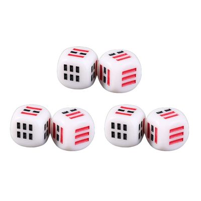 6 Pcs Gossip Dice Divination Dices Ba Gua Dices Multi-Sided Dices Dice Props Portable Dices Fortune-Telling Dices Dice for Divination