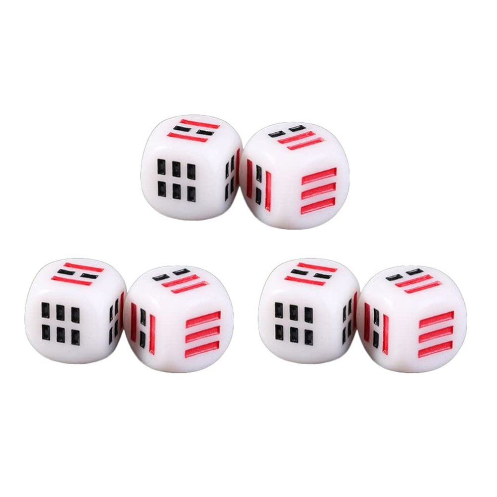 6 Pcs Gossip Dice Divination Dices Ba Gua Dices Multi-Sided Dices Dice Props Portable Dices Fortune-Telling Dices Dice for Divination
