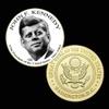 35th President of The U.S. United States 1961-1963 | John F. Kennedy | Gold Plated Printed Challenge Coin view 1