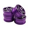 ShareGoo Metal Wheel Rims RC 12mm Hex Hubs 1/10 RC Drift On-Road Racing Touring Wheel Rim Compatible with HSP Tamiya Kyosho RedCat Sakura WLtoys Universal 1/10 RC Scales,5-Spoke (Purple) view 4