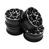 ShareGoo Metal Wheel Rims RC 12mm Hex Hubs 1/10 RC Drift On-Road Racing Touring Wheel Rim Compatible with HSP Tamiya Kyosho RedCat Sakura WLtoys Universal 1/10 RC Scales (Black) view 3
