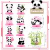 11 Pieces Panda Party Decorations Panda Honeycomb Centerpieces Panda Party Supplies Cute Paper Table Centerpieces for Kids Birthday Baby Shower Party Table Decoration view 2