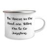 Beautiful Juggling 12oz Camper Mug, The Voices in My Head are Telling Me to Go Juggling, Reusable for Friends, Holiday view 2