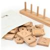 Andreu Toys - Sensory Geo String Shapes Blocks Sets, Natural Wood Color, Single (16123) view 2