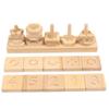 Andreu Toys - Sensory Geo String Shapes Blocks Sets, Natural Wood Color, Single (16123) view 4